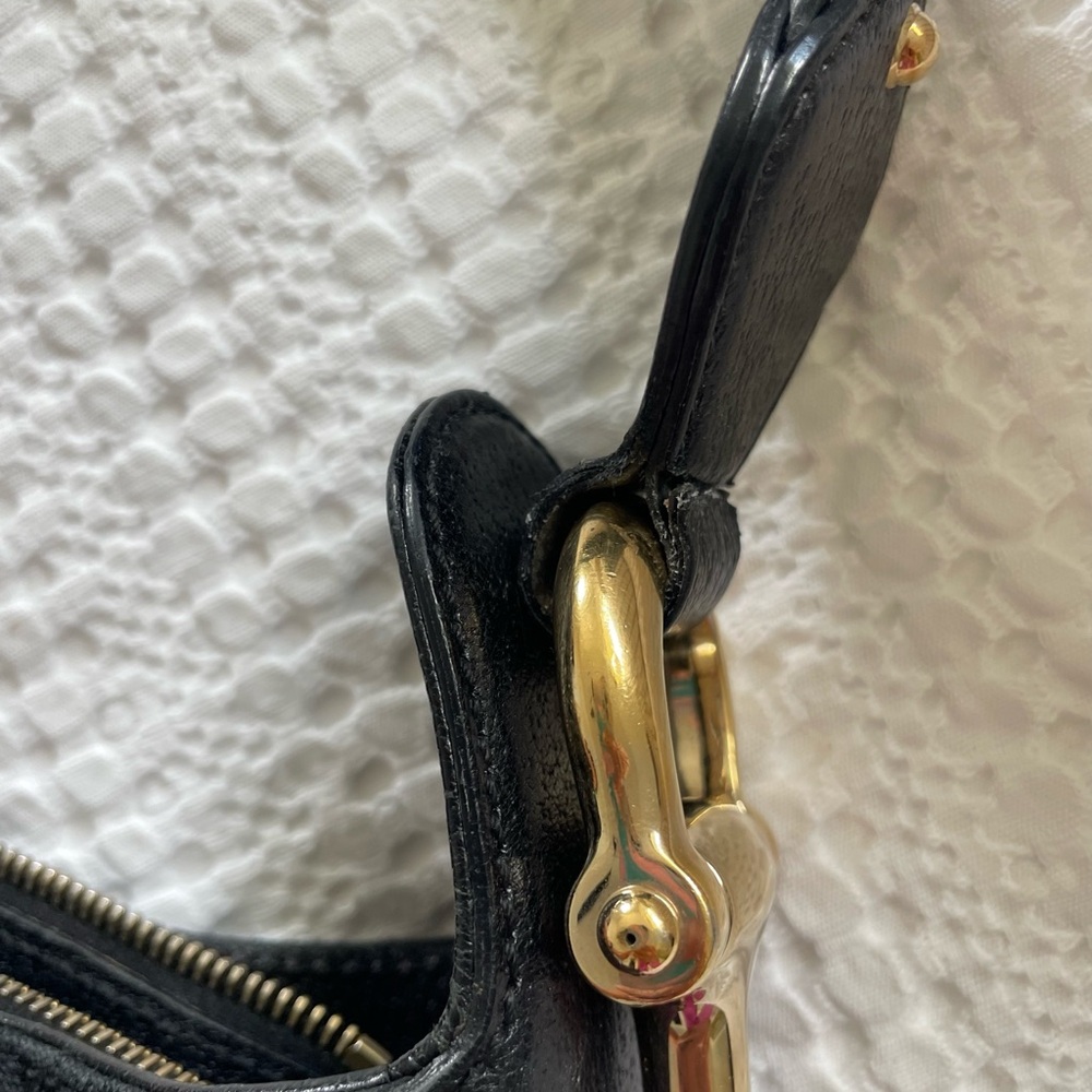Gucci Creole hobo bag in black canvas with gold hardware - Picture 13 of 16